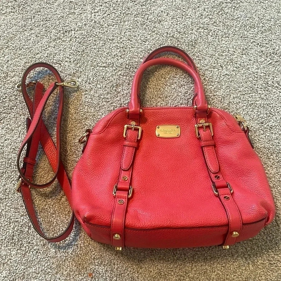 Michael Kors Handbags - Michael Kors Bedford bowling satchel salmon pink purse